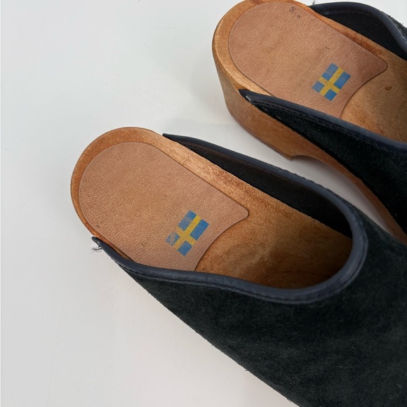 Vintage Holie Suede Leather Slip On Mule Clogs Size 7.5 - Picture 3 of 7